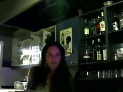Bargirl gives a public blowjob