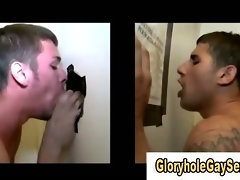 Couple of gays go gloryholing for a bit and get cocks to suck