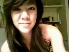 Hot asian teen makes a masturbation video for her boyfriend