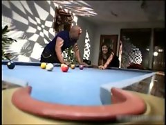 Hot asian babe sucking hard cock at pool