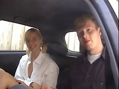 Car sex with blonde Dutch girl Katya