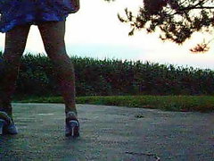 Walking in heels and sexy dress