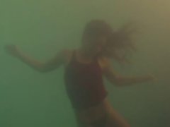 Evangeline Lilly underwater in LOST