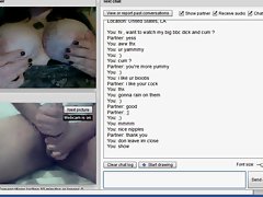 OMEGLE #4 : Cumshot on Totally lovely Hooters